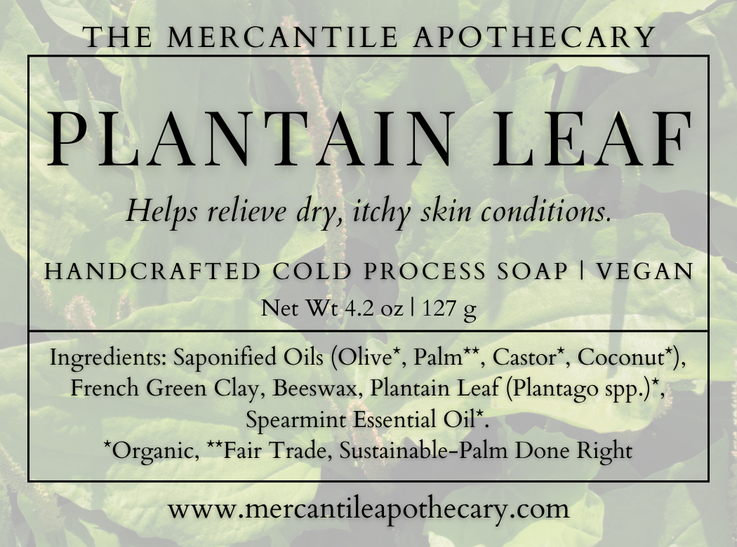 Plantain Leaf Soap Bar The Mercantile Apothecary