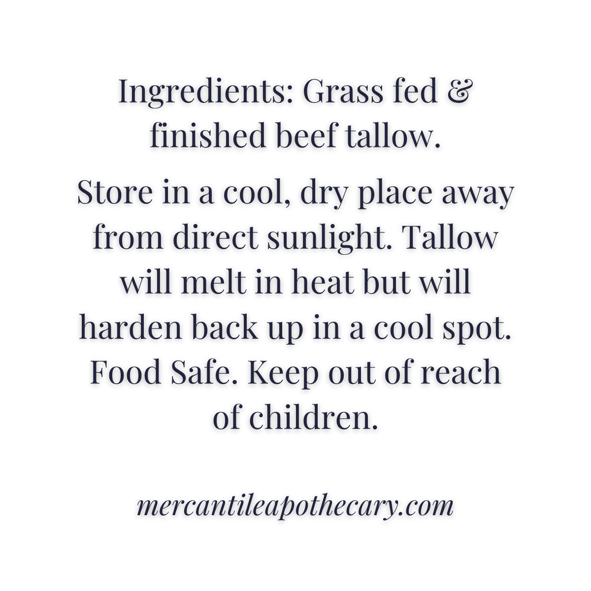 Soft Tallow The Mercantile Apothecary