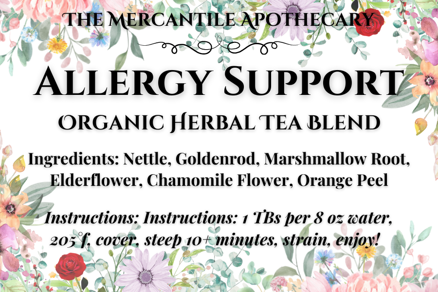 Allergy Support Herbal Tea Blend The Mercantile Apothecary