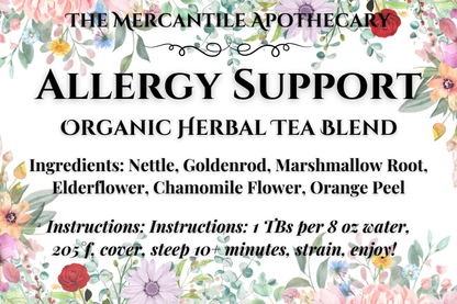 Allergy Support Herbal Tea Blend The Mercantile Apothecary