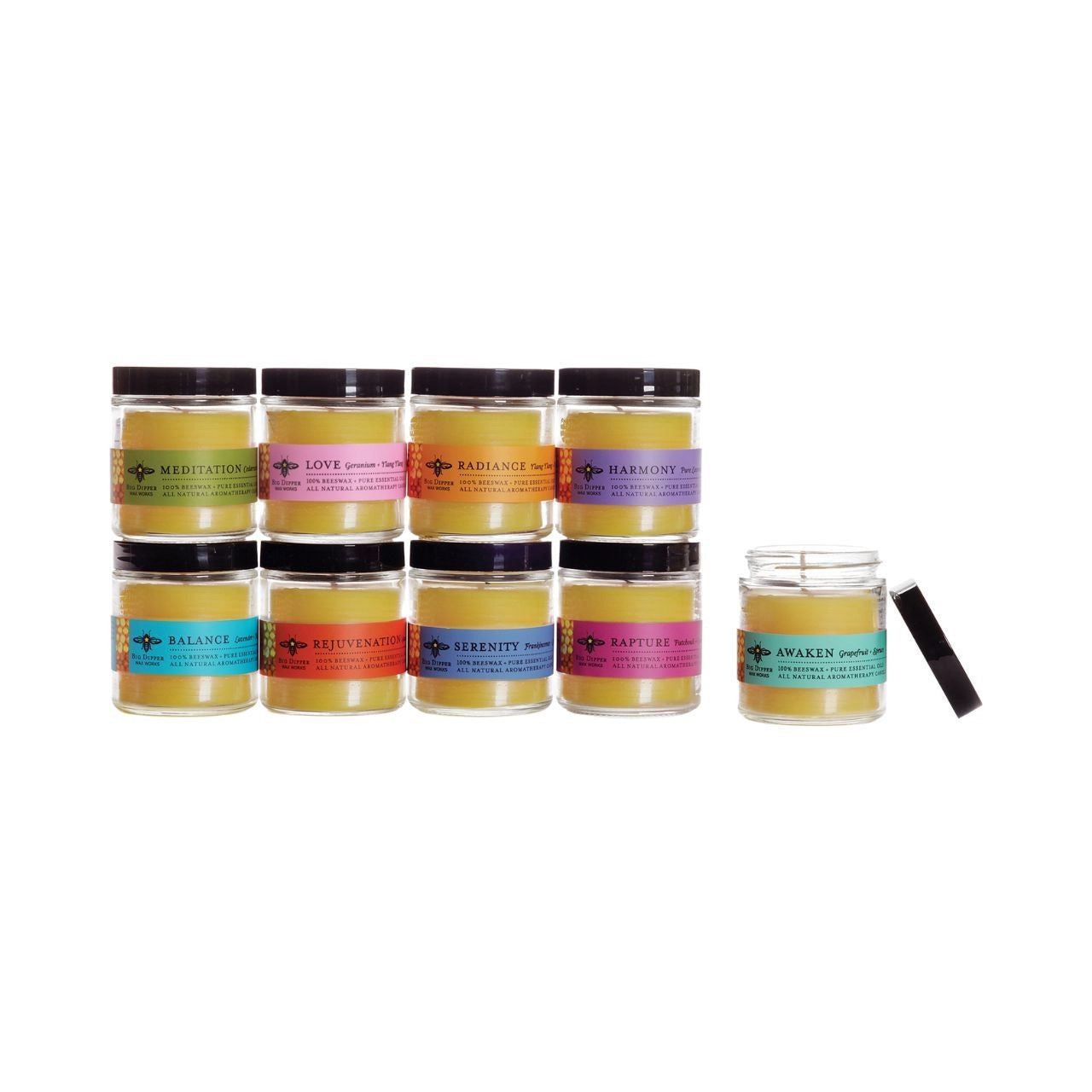 Beeswax Aromatherapy Apothecary Glass Candle