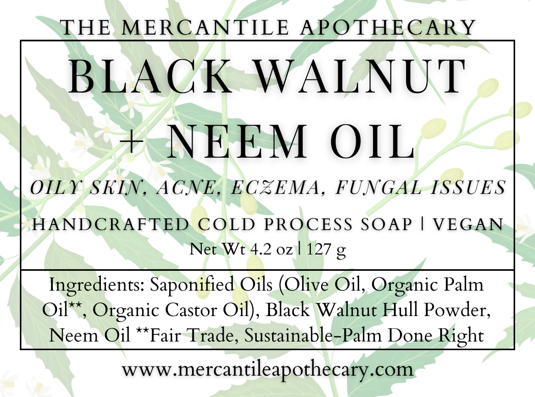Black Walnut + Neem Oil Soap Bar