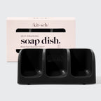 Kitsch Black Self-Draining Soap Dish
