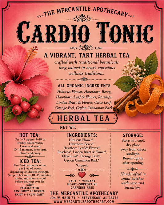 Cardio Tonic Herbal Tea Blend The Mercantile Apothecary
