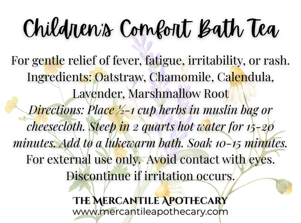 Children's Comfort Herbal Bath Tea The Mercantile Apothecary
