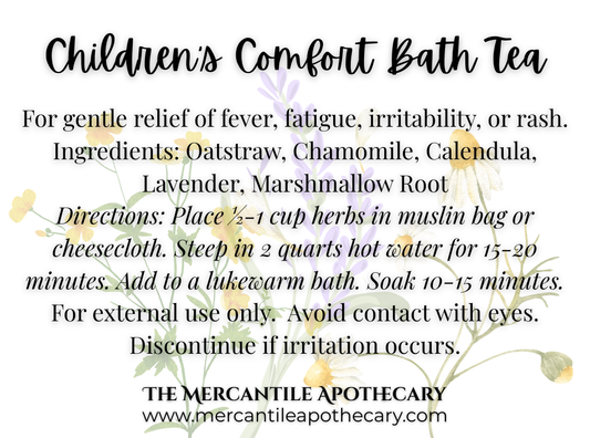 Children's Comfort Herbal Bath Tea The Mercantile Apothecary