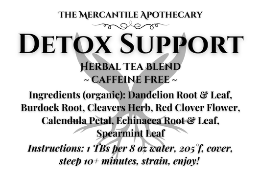 Detox Support Herbal Tea Blend The Mercantile Apothecary