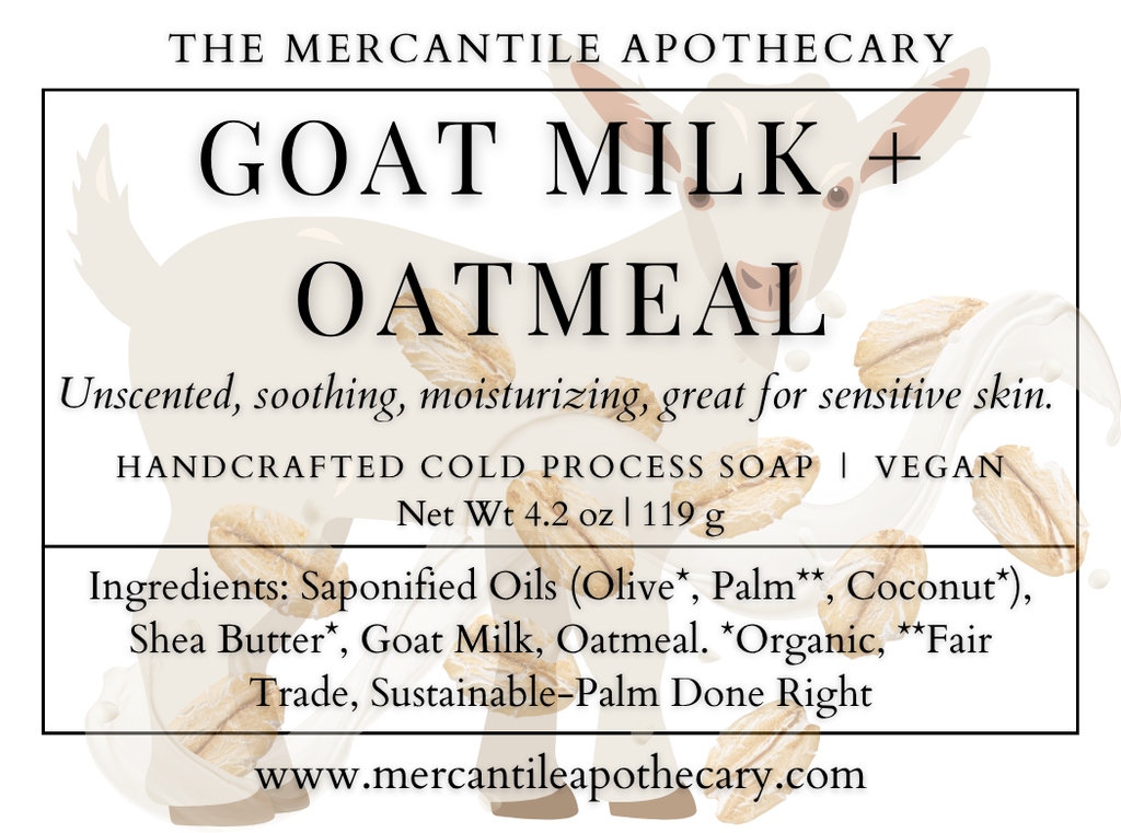 Goat Milk + Oatmeal Soap Bar