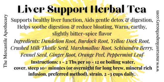 Liver Support Herbal Tea Blend The Mercantile Apothecary