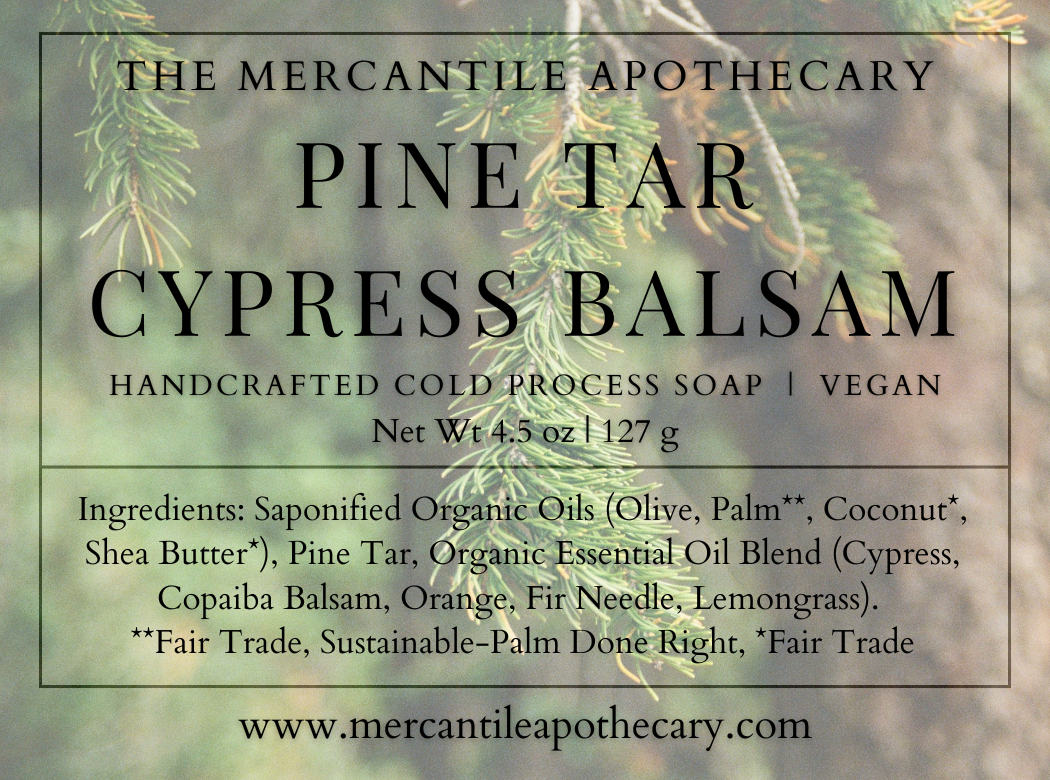 Pine Tar Cypress Balsam Soap Bar The Mercantile Apothecary