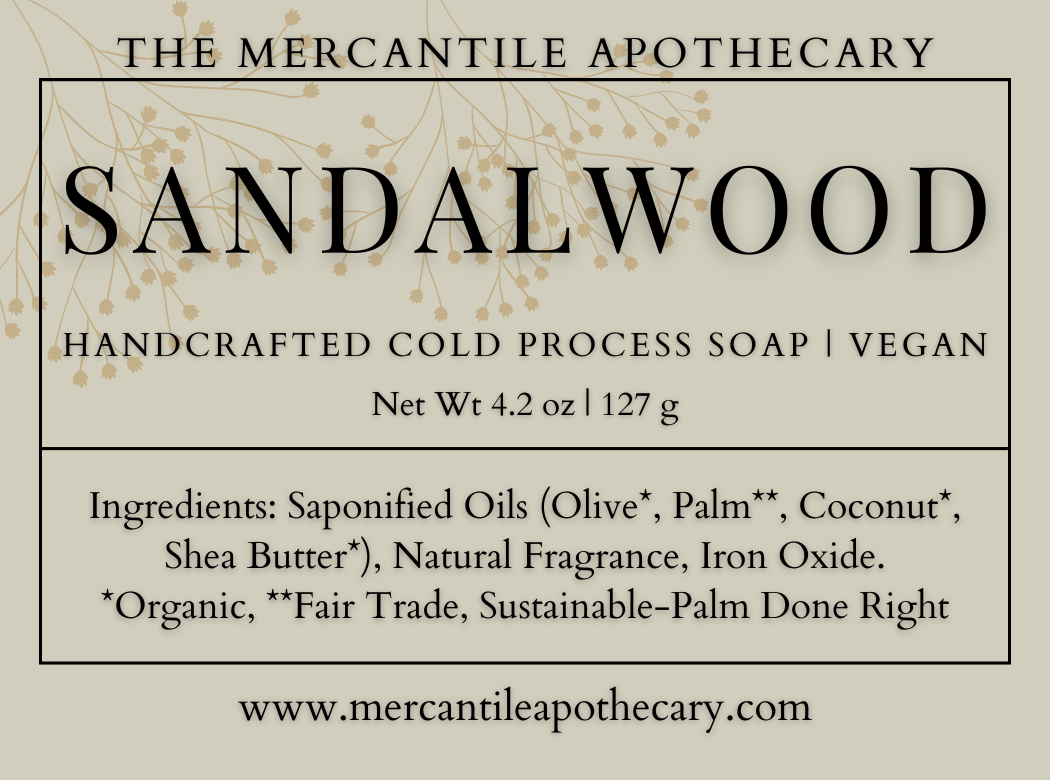 Sandalwood Soap Bar The Mercantile Apothecary