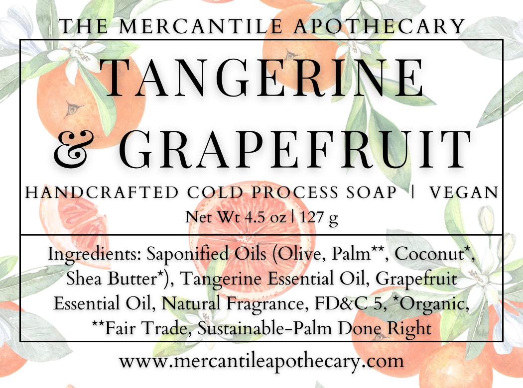 Tangerine & Grapefruit Soap Bar The Mercantile Apothecary