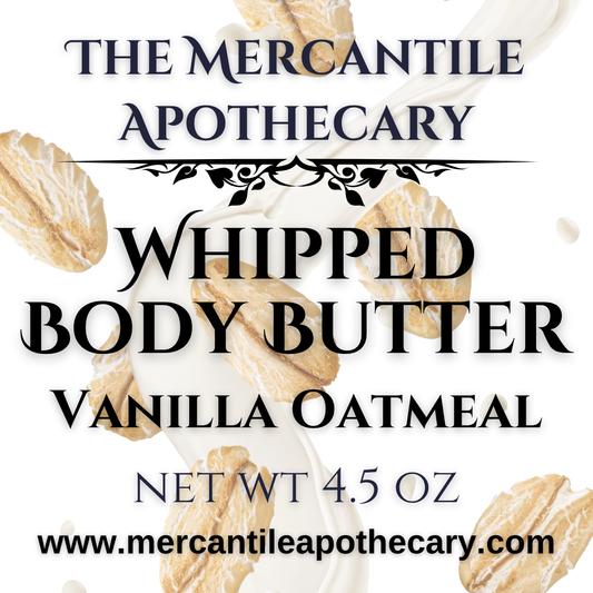 Vanilla Oatmeal Whipped Body Butter The Mercantile Apothecary